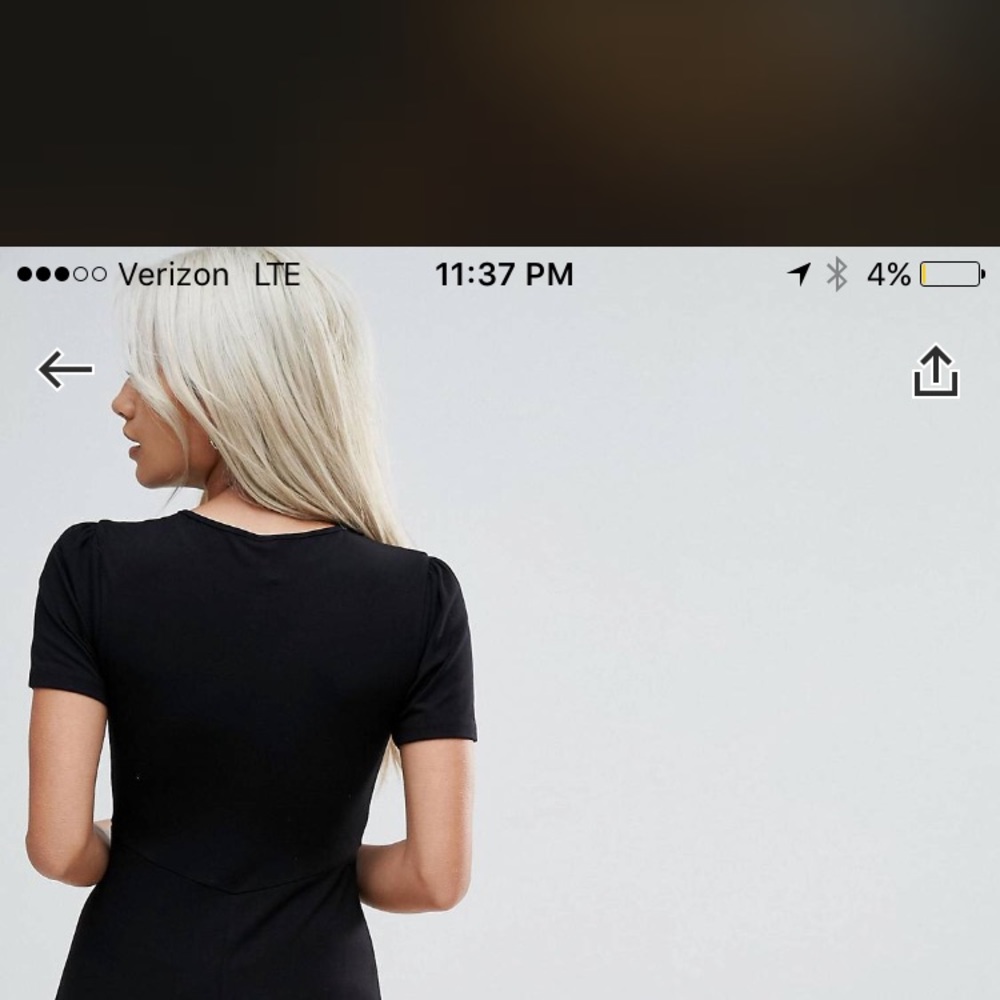 Asos simple black dress - Picture 2 of 3